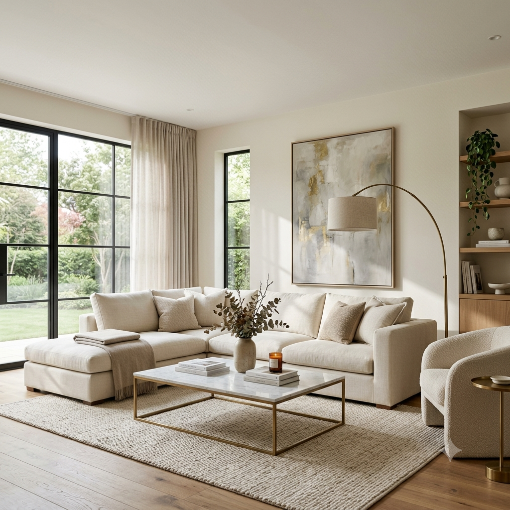 luxury bedroom with soft sage green painted walls