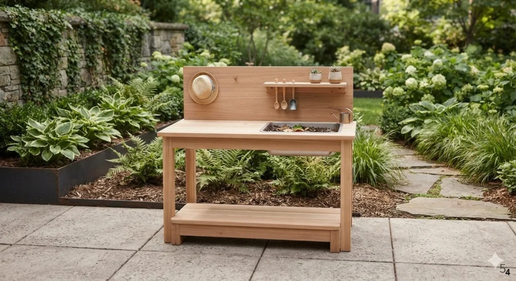 Integrating Functional Water Features - Mud kitchen Ideas