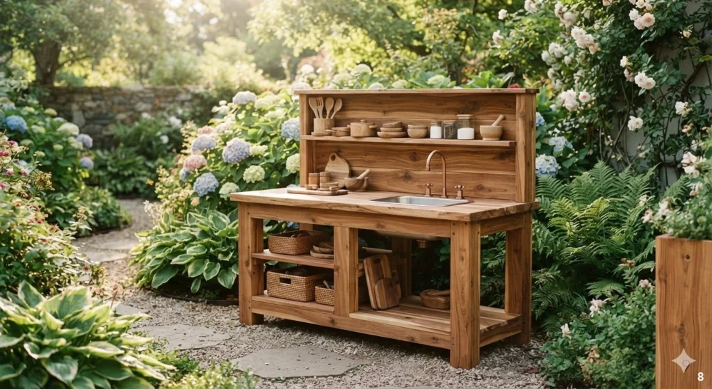 Utilizing Vertical Space for Tool Storage - Mud kitchen Ideas