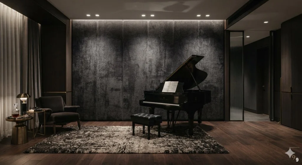 Incorporating Luxury Textiles for Sound Absorption - Music Room Decor Ideas