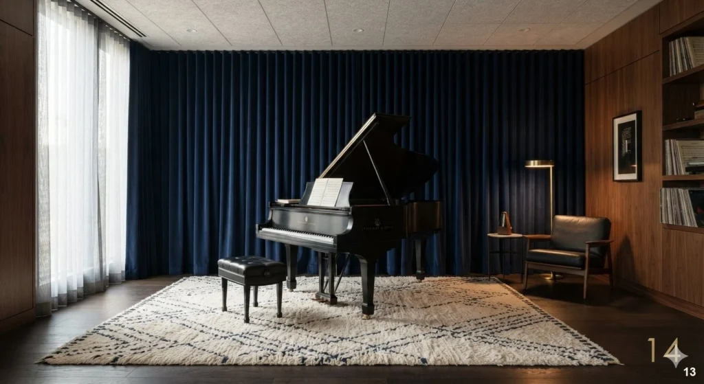 Selecting Area Rugs to Define Sound Zones and Style - Music Room Decor Ideas