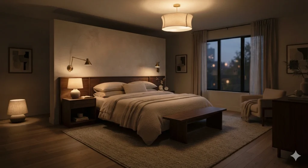 17. Avoiding Harsh Overhead Lighting Mistakes - Dreamy Bedroom Ideas