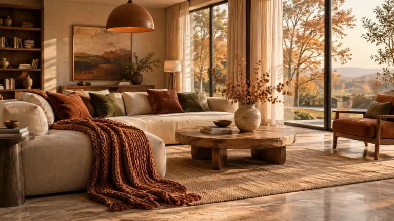 A sophisticated and airy contemporary living space captured in a 16:9 editorial shot, showcasing a refined approach to...